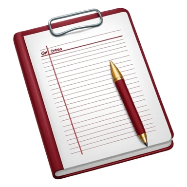 HAZ UN planificador de lista de objetivos en color vinotinto/rojo carmesí brillante, con hojas de cuaderno blancas (no agregues frutas ni nada de eso) https://imgproxy.attic.sh/insecure/f:png/plain/https://attic.sh/z0hvfdddapmiax935oa389bq0wzk  sticker