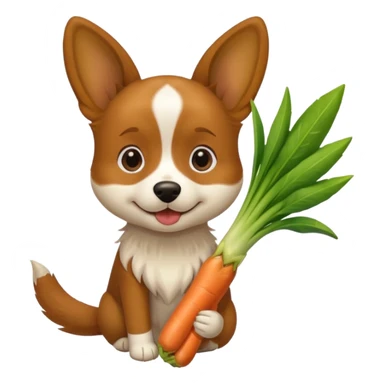 Dog with leek sticker