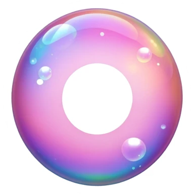 pink sparkling shiny bubble sticker