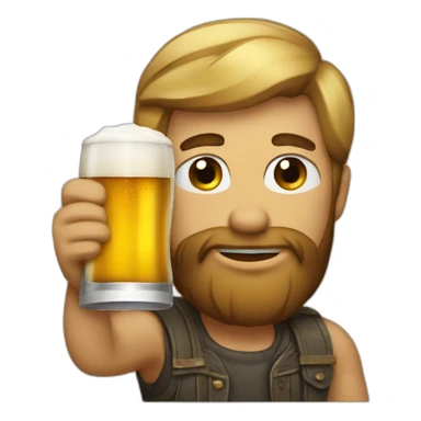 drinking-beer sticker