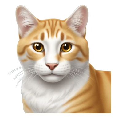 gato branco com juba de leão sticker