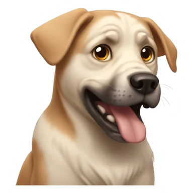 Dog being scared  sticker