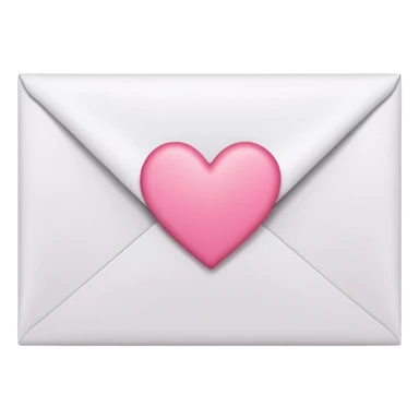 A close-up photograph of a simple white paper envelope sealed with a small, pink heart, natural lighting sticker