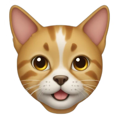 Part cat part dog sticker