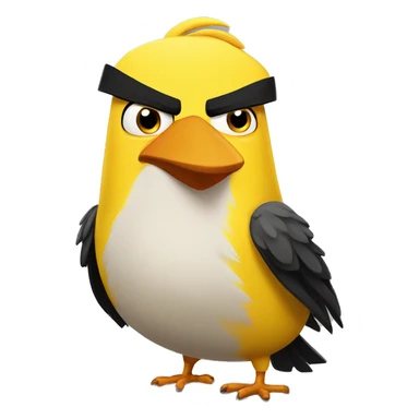 angry birds yellow triangle bird sticker