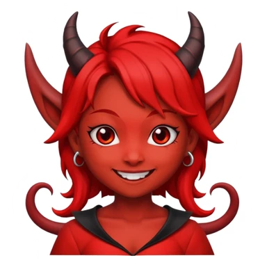 Chibi girl devil sticker
