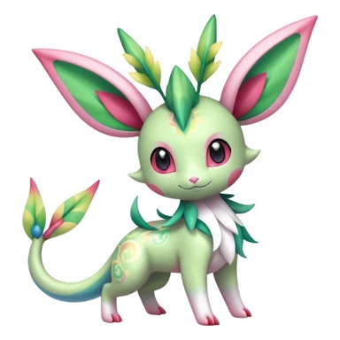 Shiny Exotic Cute Adorable Majestic Ethereal Sparkly Flygon-Sylveon-Leafeon-Shaymin-Hybrid-Creature with pattern-markings sticker