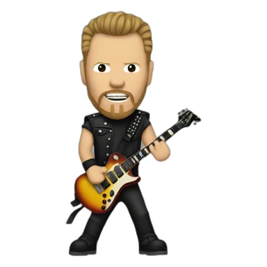 James Hetfield with Flying V sticker