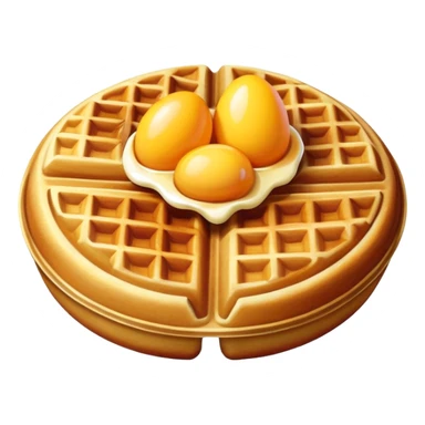 waffle as an easter egg sticker