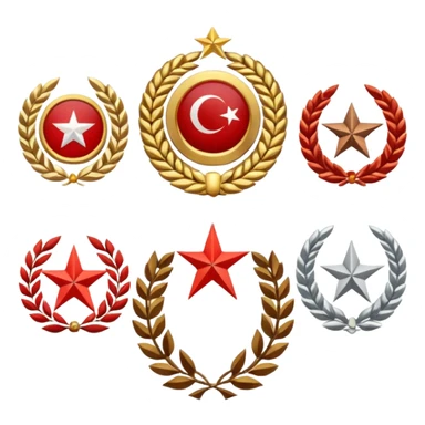 Türklerim Askeri rütbeleri sticker