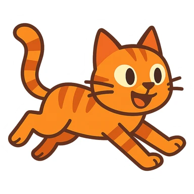 cat running sprite sticker