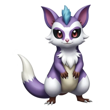 ShinyFurret-Absol-Noibat-Noivern-Hybrid (Full body) sticker