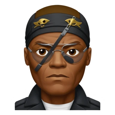 Nick Fury Samuel L. Jackson one eye covered with eye patch sticker