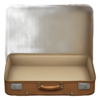 old suitcase empty open sticker
