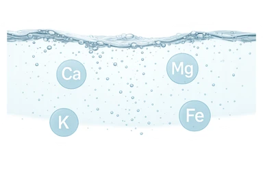 focus sull'acqua a tutto schermo e i micronutrienti contenuti in essa sticker