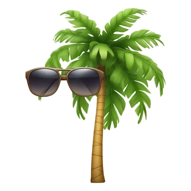 Palm tree wearing sunglasses sticker