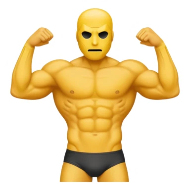 6 pack abs yellow guy no face sticker