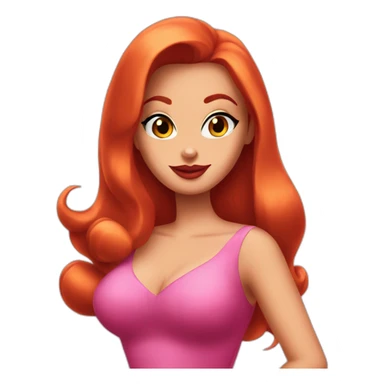 Jessica Rabbit in a pink dress. sticker