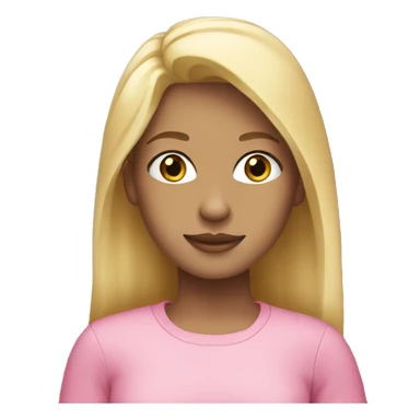 the girl with blonde hair wear pink outfit  sticker