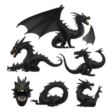 Black dragon  sticker