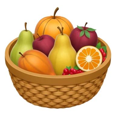 generate an image for fruits basket without handel sticker