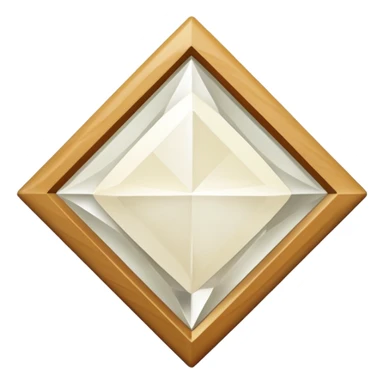 diamond shape carved from ivory. square tilted 45 degrees sticker