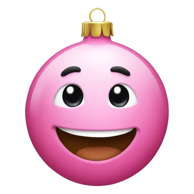 Pink christmas ornament  sticker