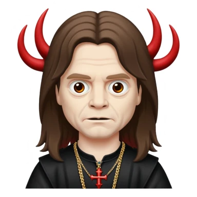 Ozzy Osbourne as half an angel, and the other half a devil sticker