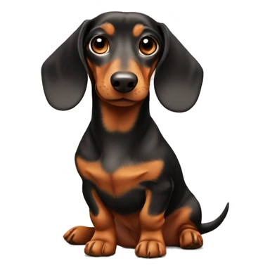 Dachshund sitting down  sticker