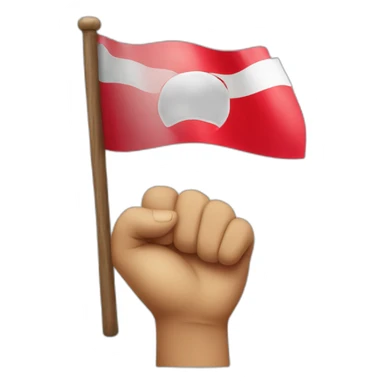emoji face holding polish flag sticker