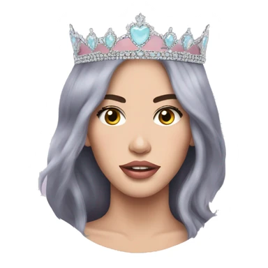 Pastel Megan fox wearing a tiara sticker