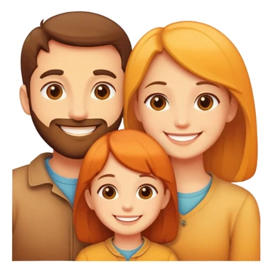 portrait of family of 5 smiling sticker