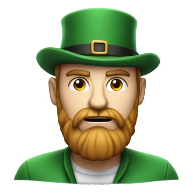 irish very angry man 30 years old with beard and hat sticker