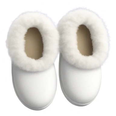 White slippers with a pompom sticker