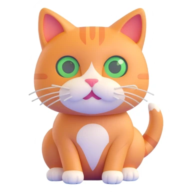 adorable ginger cat with green eyes sticker
