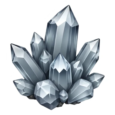 Gray quartz crystal cluster  sticker