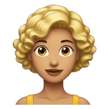 chica morena pelo al lado sticker