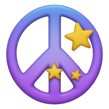 Peace sign with star eyes sticker