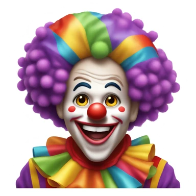 Clown cheering on race sticker