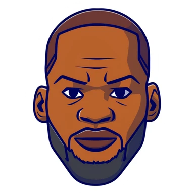 James LeBron face sticker