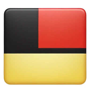 a black and red rectangle with a medium-sized yellow circle in the middle sticker