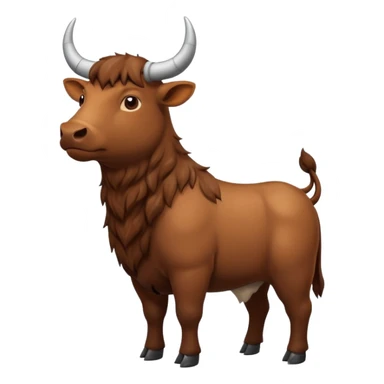 High resolution of  full body An ox sticker