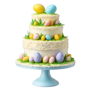 beautifully decorated 2 tier Easter cake sticker