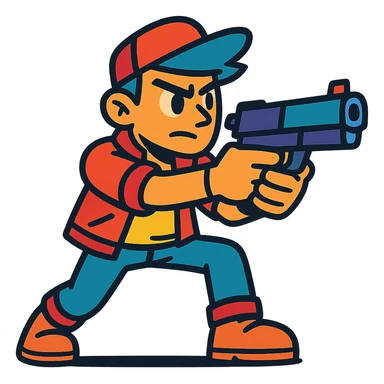 shooter character sticker