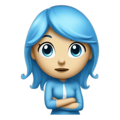 Grumbling Smurfette sticker