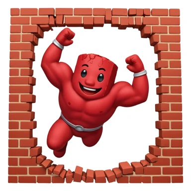 Kool Aid Man bursting through a wall sticker