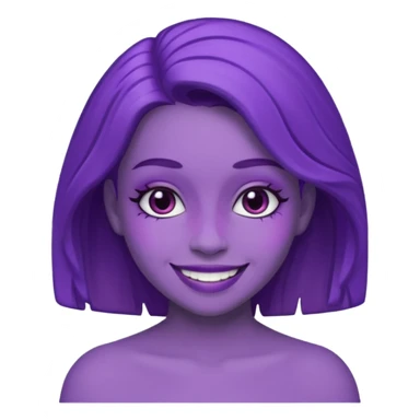Purple girl sticker
