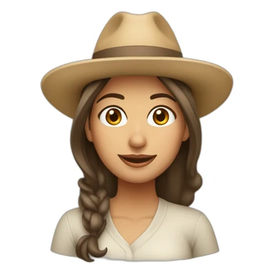 mujer de cabello castaño claro con delantal blanco y sombrero de cocinera sticker