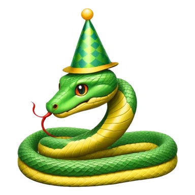 PARTY HAT SNAKE sticker