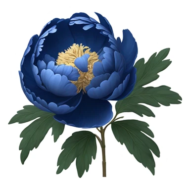 navi blue 
peony sticker